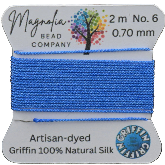 Polynesian Blue – Hand-Dyed Griffin Silk Cord for Knotting, Jewelry Making, Pendant Stringing Hover Image