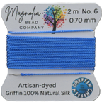 Polynesian Blue – Hand-Dyed Griffin Silk Cord for Knotting, Jewelry Making, Pendant Stringing