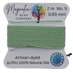 Pistachio Green – Hand-Dyed GRIFFIN Silk Cord for Knotting, Jewelry Making, Pendant Stringing