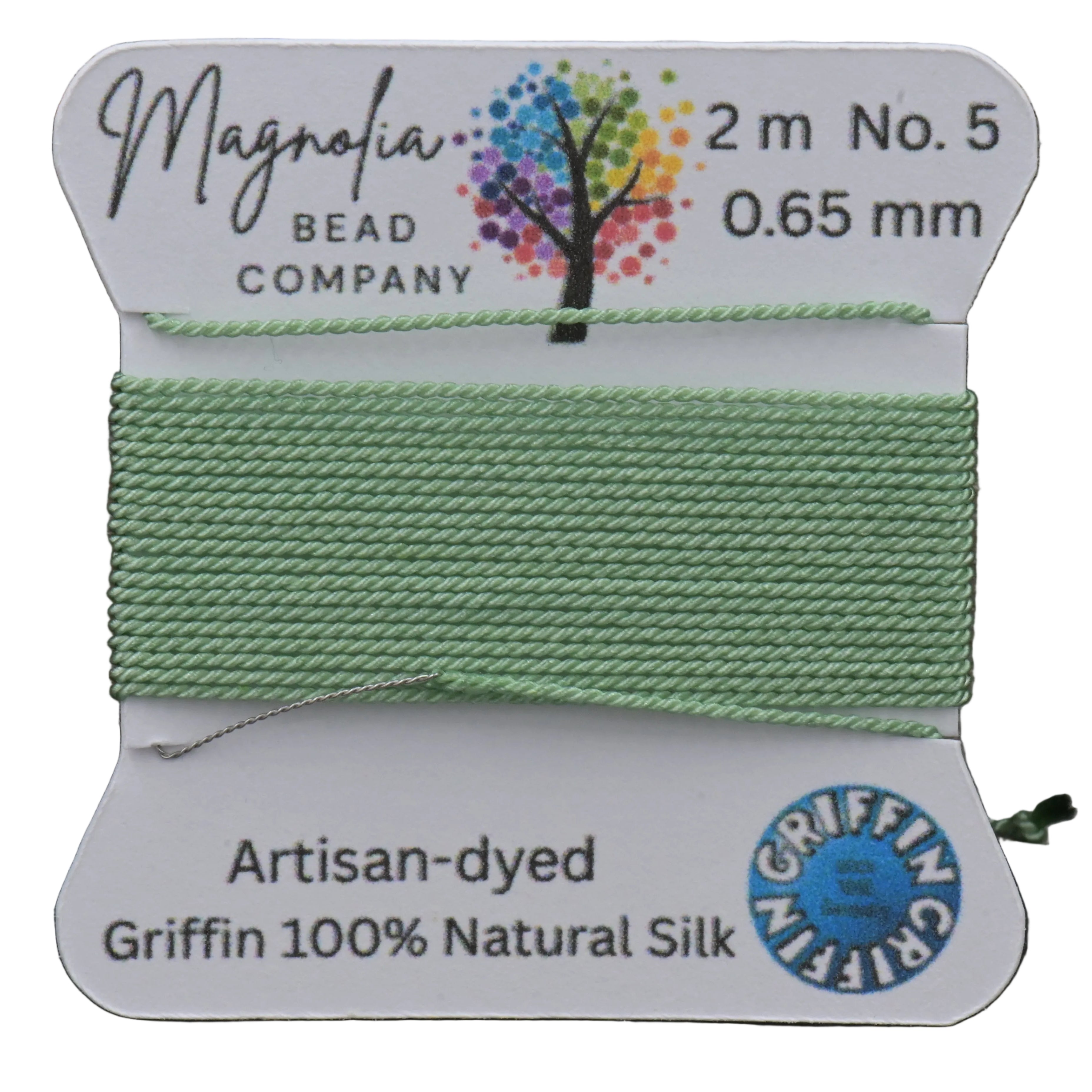 Pistachio Green – Hand-Dyed GRIFFIN Silk Cord for Knotting, Jewelry Making, Pendant Stringing