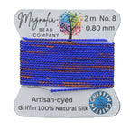 Byzantine Copper Blue – Hand-Dyed GRIFFIN Silk Cord for Knotting, Jewelry Making, Pendant Stringing