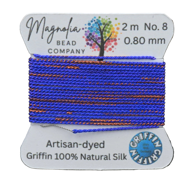 Byzantine Copper Blue – Hand-Dyed GRIFFIN Silk Cord for Knotting, Jewelry Making, Pendant Stringing Main Image