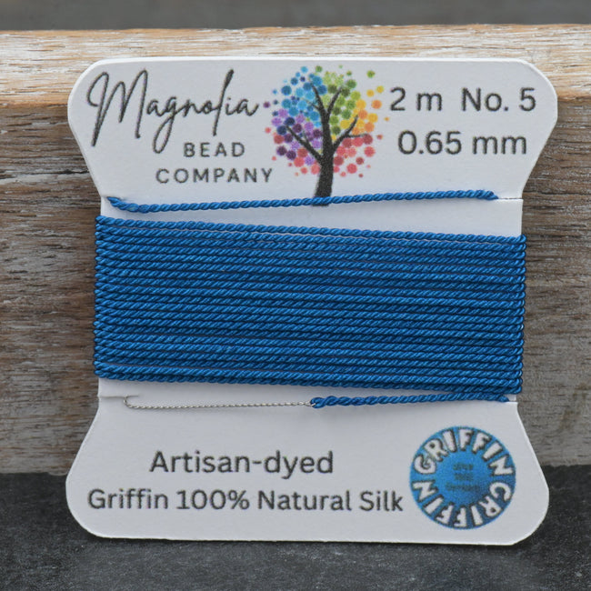 Patina Blue – Hand-Dyed GRIFFIN Silk Cord for Knotting, Jewelry Making Main Image