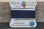 Midnight Halo — Hand‑Dyed Silk Cord for Knotting, Jewelry Making, Pendant Stringing