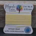 Very Vanilla Silk Griffin Silk Cord – Hand-Dyed Thread for Knotting, Jewelry Making, Pendant Stringing