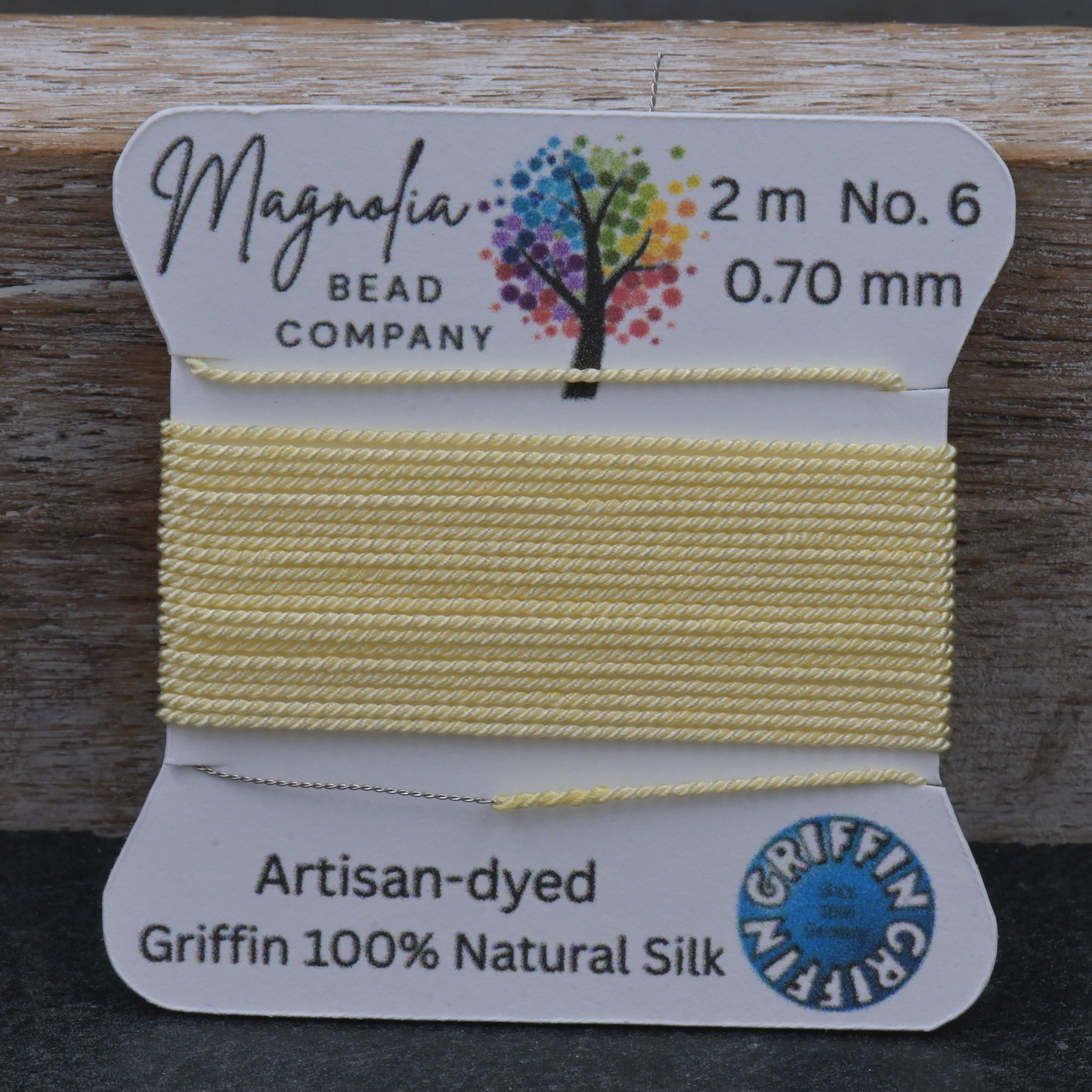 Very Vanilla Silk Griffin Silk Cord – Hand-Dyed Thread for Knotting, Jewelry Making, Pendant Stringing