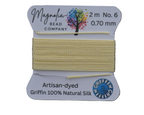 Very Vanilla Silk Griffin Silk Cord – Hand-Dyed Thread for Knotting, Jewelry Making, Pendant Stringing
