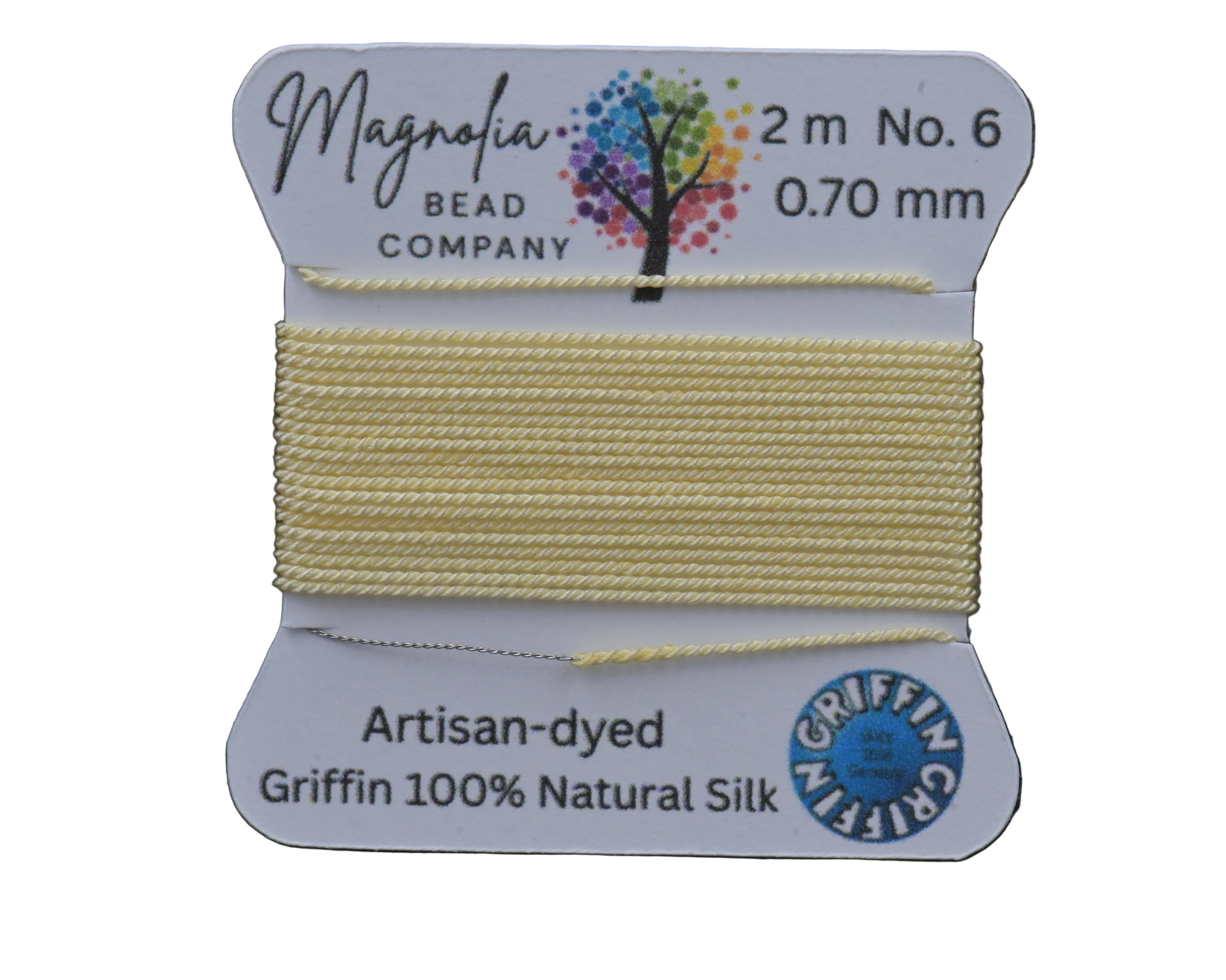 Very Vanilla Silk Griffin Silk Cord – Hand-Dyed Thread for Knotting, Jewelry Making, Pendant Stringing