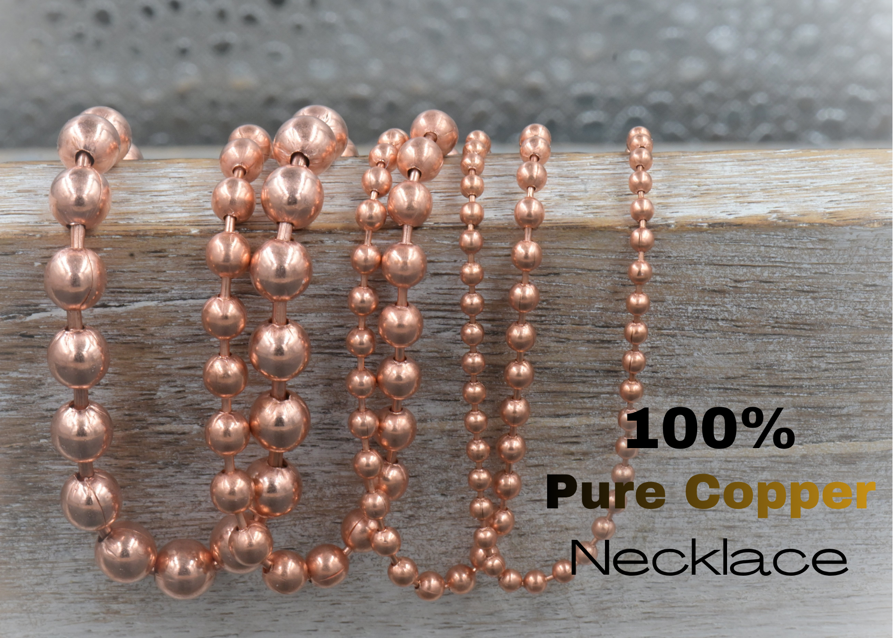 100% Pure Copper Chain Necklace • USA‑Made • Healing Copper Jewelry