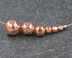 FACETED 100% Pure Copper Round Beads – Made in the USA