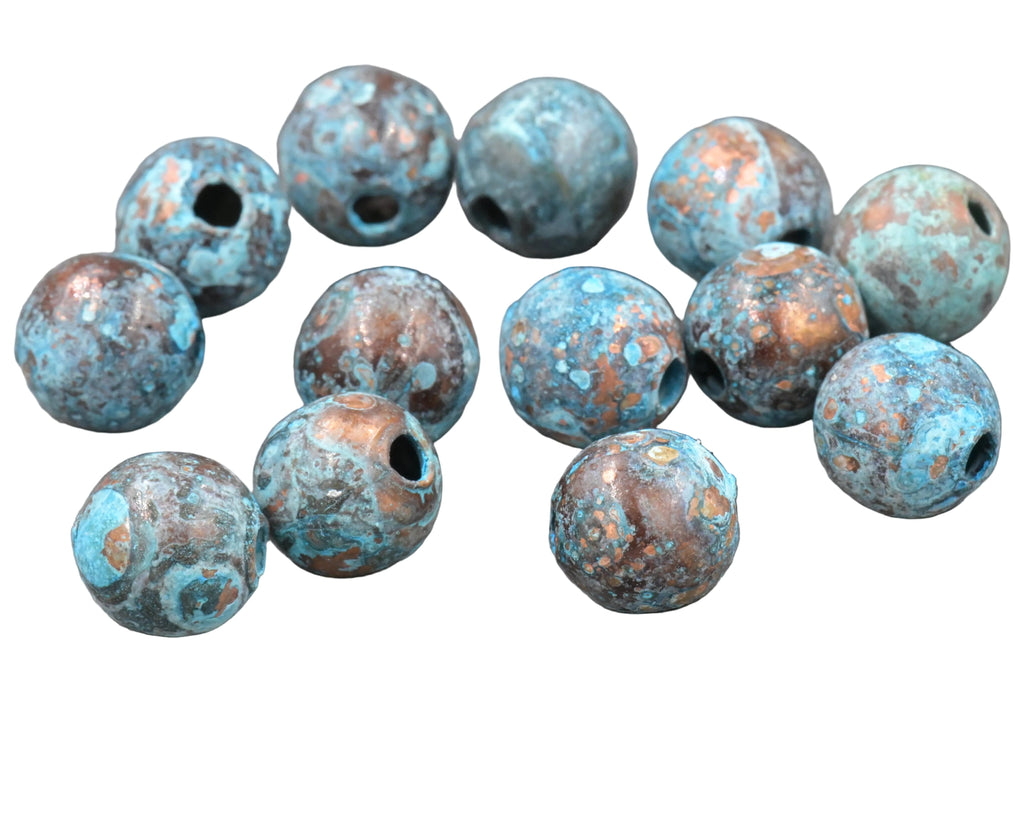 Rainworn Copper — Real Patina Metal Beads in 6mm, 8mm, 9.5mm