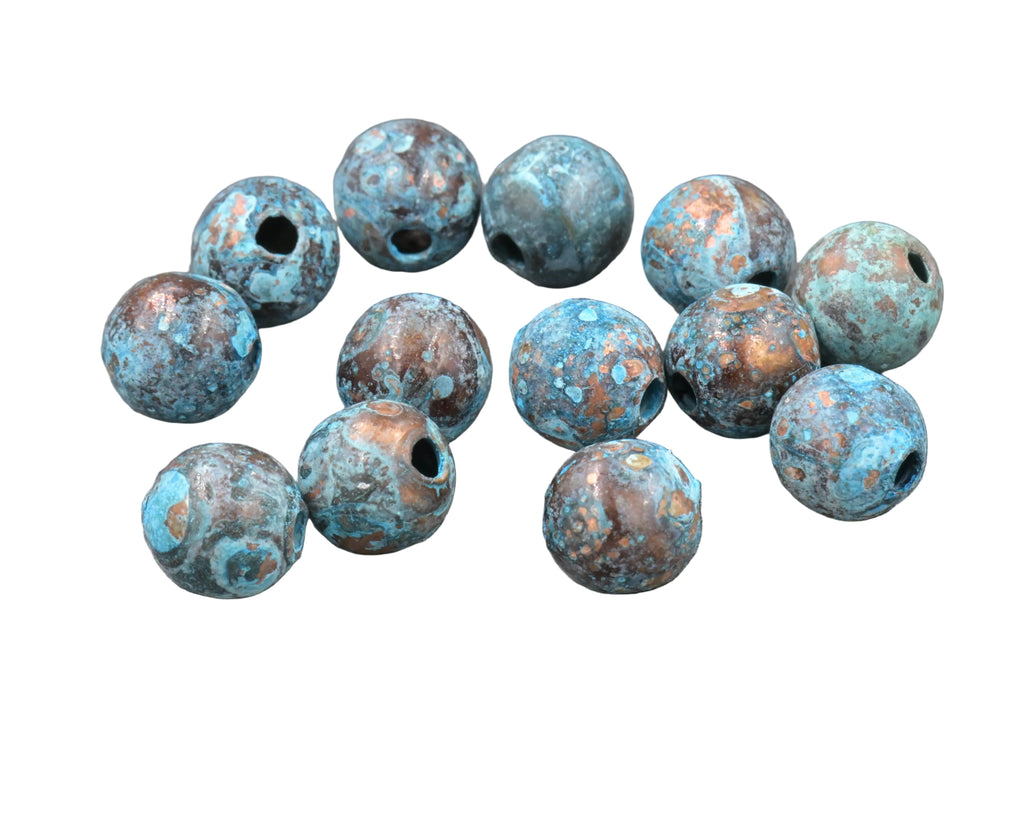 Rainworn Copper — Real Patina Metal Beads in 6mm, 8mm, 9.5mm