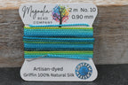 Lagoon Mist – Hand-Painted GRIFFIN Silk Cord for Knotting, Jewelry Making, Pendant Stringing
