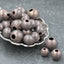 100% Pure Oxidized Copper Beads — Smokey Gray‑Brown Finish