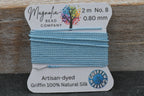 Sea Spray Blue – Griffin Silk Cord – Hand‑Dyed Thread for Knotting, Jewelry Making