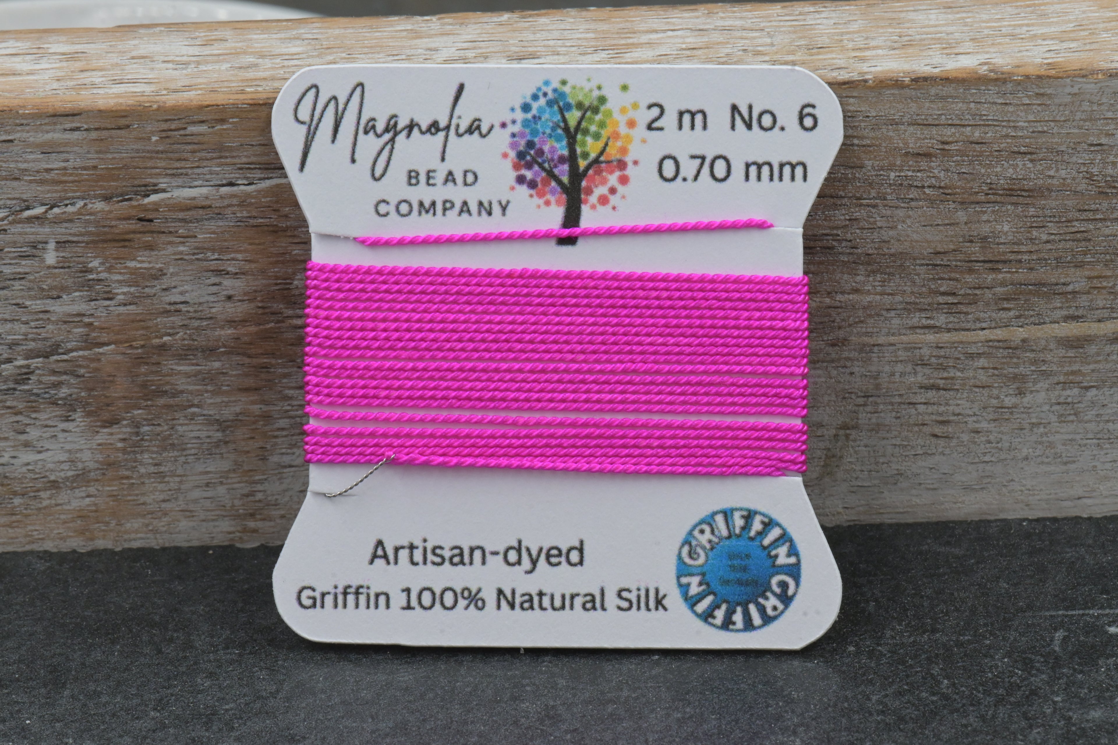 Neon Griffin Silk Cord – UV-Reactive Hand-Dyed Jewelry Thread