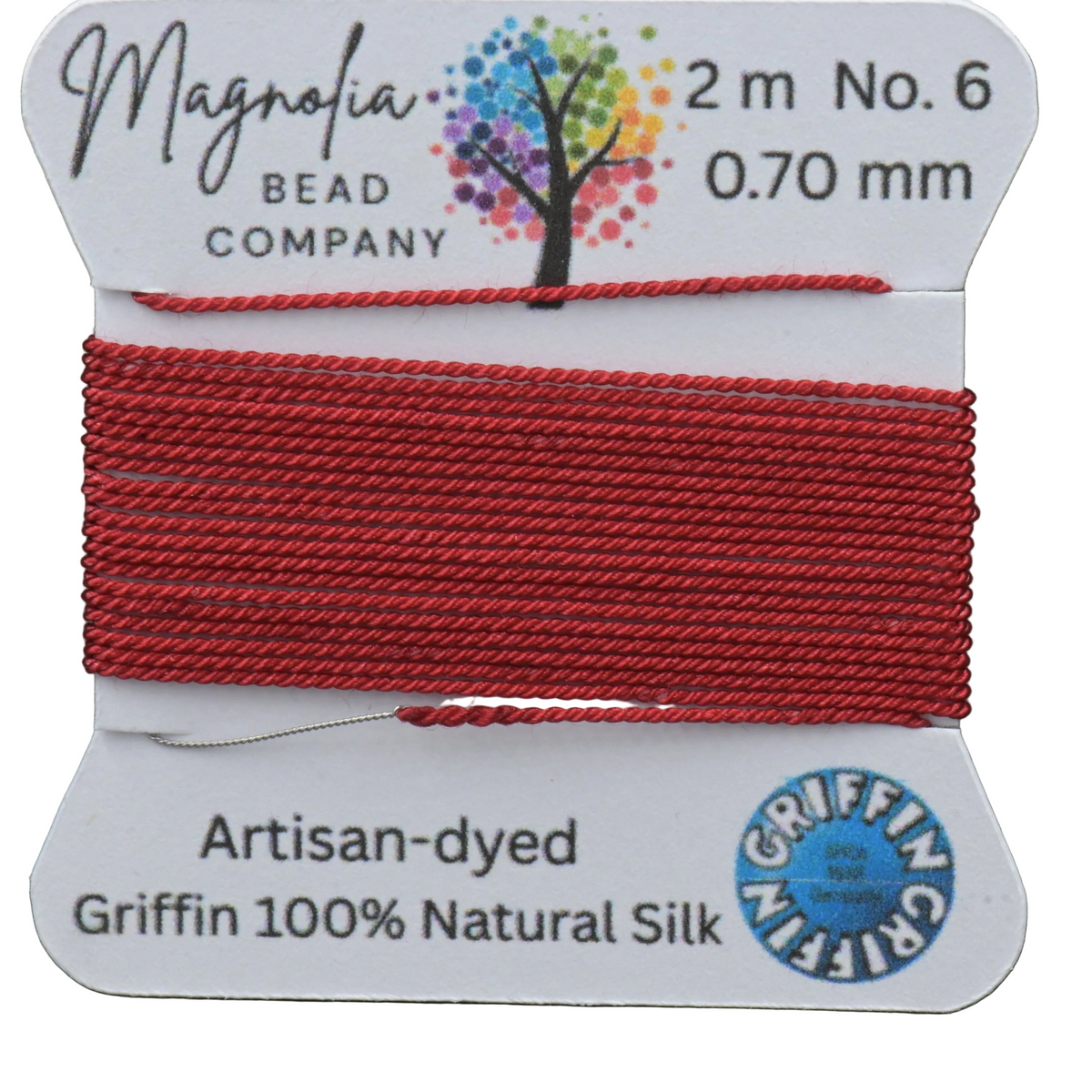 Rust Red Griffin Silk Cord – Hand‑Dyed Deep Rust Brick‑Red Silk Cord