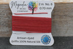 Rust Red Griffin Silk Cord – Hand‑Dyed Deep Rust Brick‑Red Silk Cord