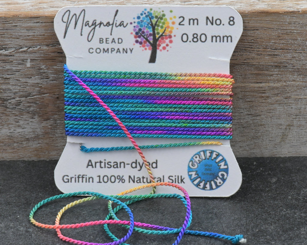 Bohemian Blend · Hand‑Painted GRIFFIN Silk Cord · Rich Multicolor