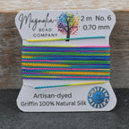 Bohemian Blend · Hand‑Painted GRIFFIN Silk Cord · Rich Multicolor