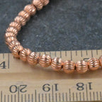 Pure Copper Bracelet • Real Copper Fluted Beads Handmade Jewelry USA