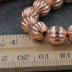 Pure Copper Bracelet • Real Copper Fluted Beads Handmade Jewelry USA