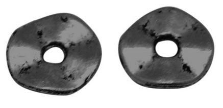 Wavy Spacer beads, Flat Disk Antique Bronze, Antique Copper or Silver