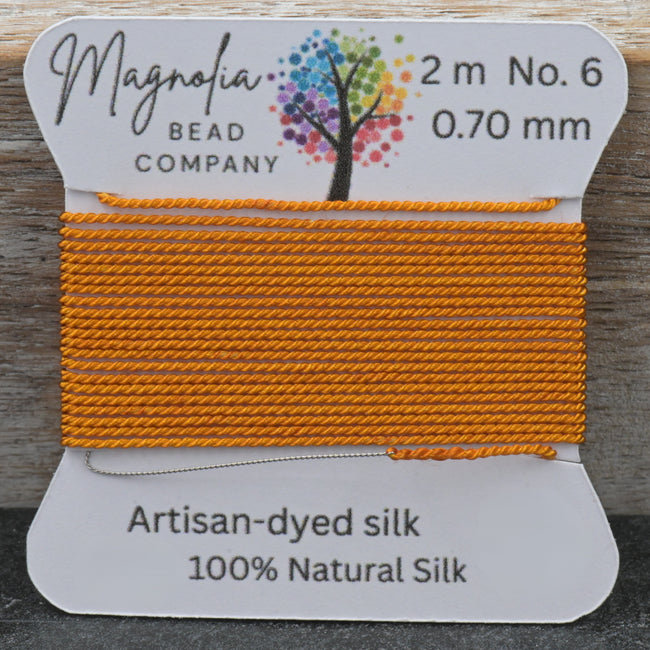 Harvest Gold Griffin Silk Cord – Hand-Dyed Thread for Knotting, Jewelry Making, Pendant Stringing Hover Image