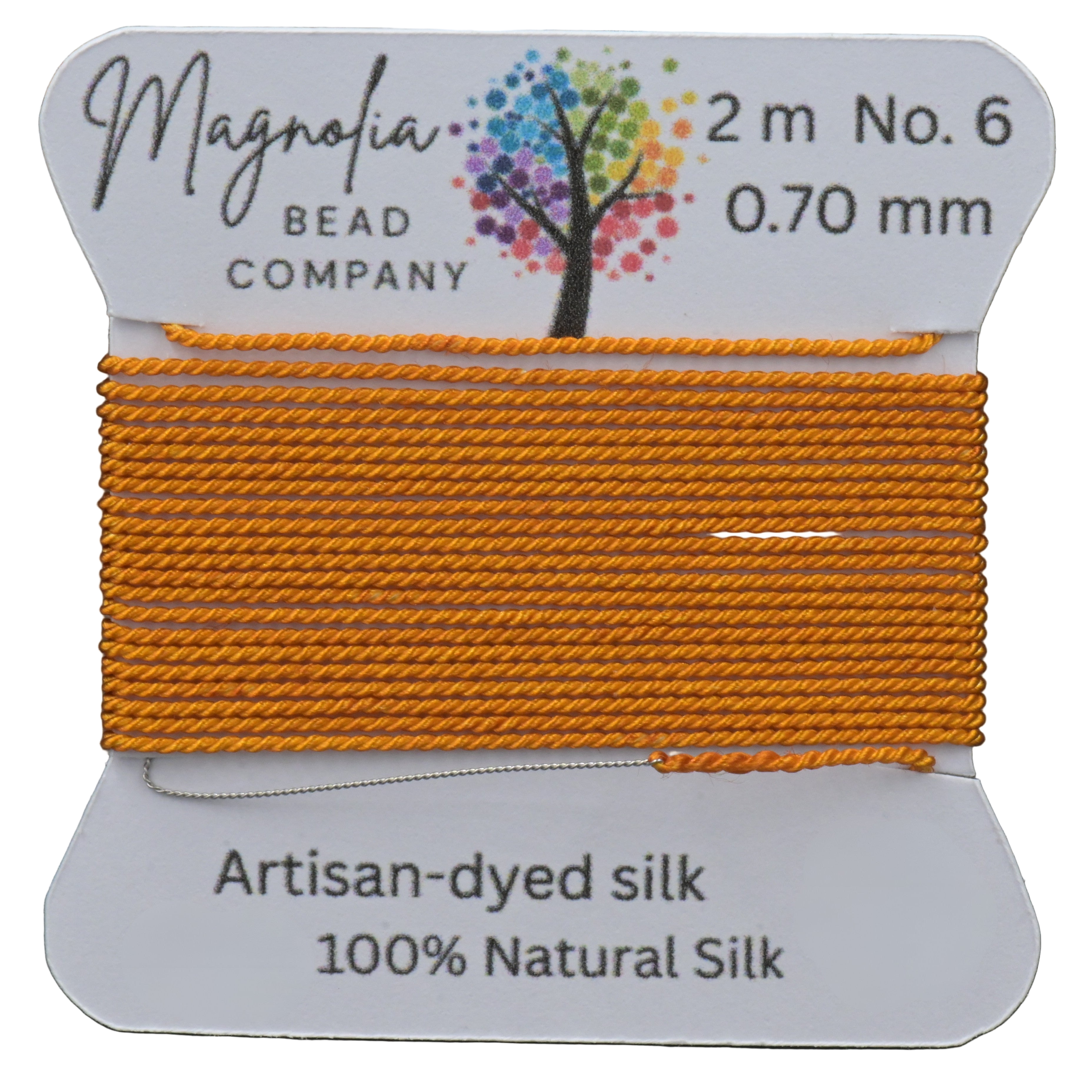 Harvest Gold Griffin Silk Cord – Hand-Dyed Thread for Knotting, Jewelry Making, Pendant Stringing