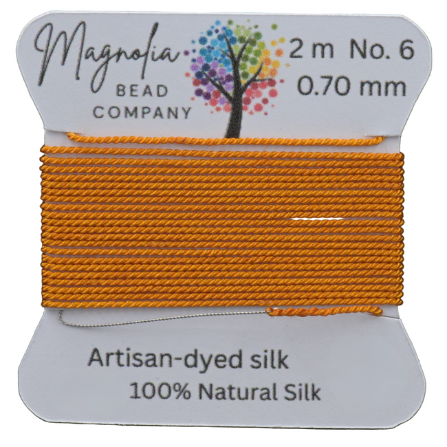 Harvest Gold Griffin Silk Cord – Hand-Dyed Thread for Knotting, Jewelry Making, Pendant Stringing Main Image