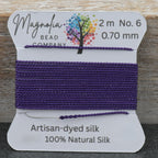 Smoky Plum Griffin Silk Cord – Hand‑Dyed Thread for Knotting, Jewelry Making, Pendant Stringing