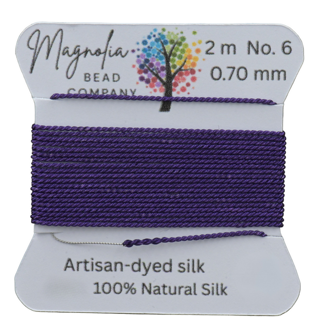 Smoky Plum Griffin Silk Cord – Hand‑Dyed Thread for Knotting, Jewelry Making, Pendant Stringing Main Image