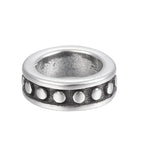 8mm 304 Stainless Steel Beads, Rings, Antique Silver, 2pc