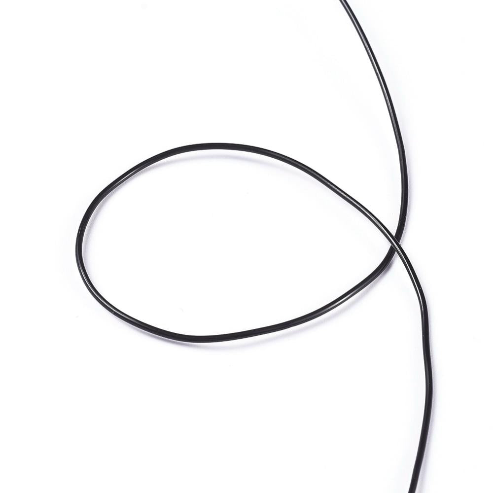 TWO Elastic Stretch Cord BLACK or CLEAR .4mm .5mm .6mm .7mm .8mm 1mm
