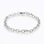 TWO, Tarnish Resistant 304 Stainless Steel Cable Chain Bracelets, with Lobster Claw Clasps, Stainless Steel