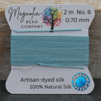 Sea Spray Blue – Griffin Silk Cord – Hand‑Dyed Thread for Knotting, Jewelry Making