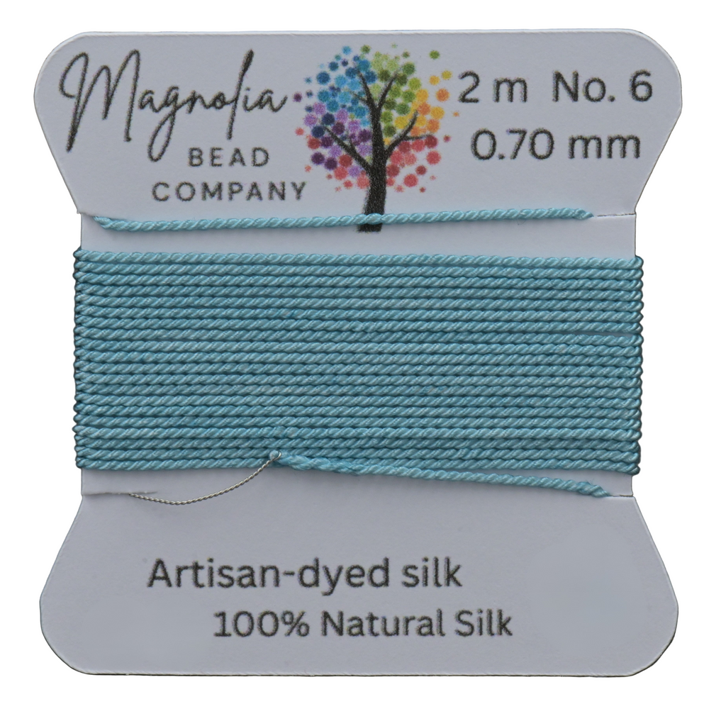 Sea Spray Blue – Griffin Silk Cord – Hand‑Dyed Thread for Knotting, Jewelry Making