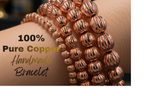 Pure Copper Bracelet • Real Copper Fluted Beads Handmade Jewelry USA