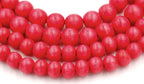 TWO 16" Strands Spring Tulip Red 8mm Wood Beads