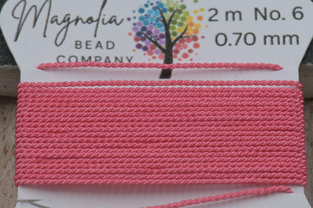 Gypsy Rose Pink Griffin Silk Cord – Hand‑Dyed Thread for Knotting, Jewelry Making, Pendant Stringing - Hand-Dyed Thread For Knotting