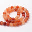 Matte Carnelian Beads 4mm, 6mm, 8mm, 10mm, 12mm -Full Strand