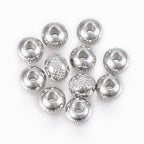 304 Stainless Steel with Diamond Pattern, 10pc 4mm 6mm 8mm
