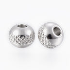 304 Stainless Steel with Diamond Pattern, 10pc 4mm 6mm 8mm