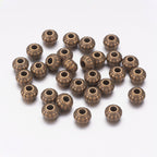 Antique Bronze, Gold or Silver 6x4mm Rondelle 100pc