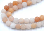 6mm 8mm 10mm Matte Peach Aventurine Matte Round Beads