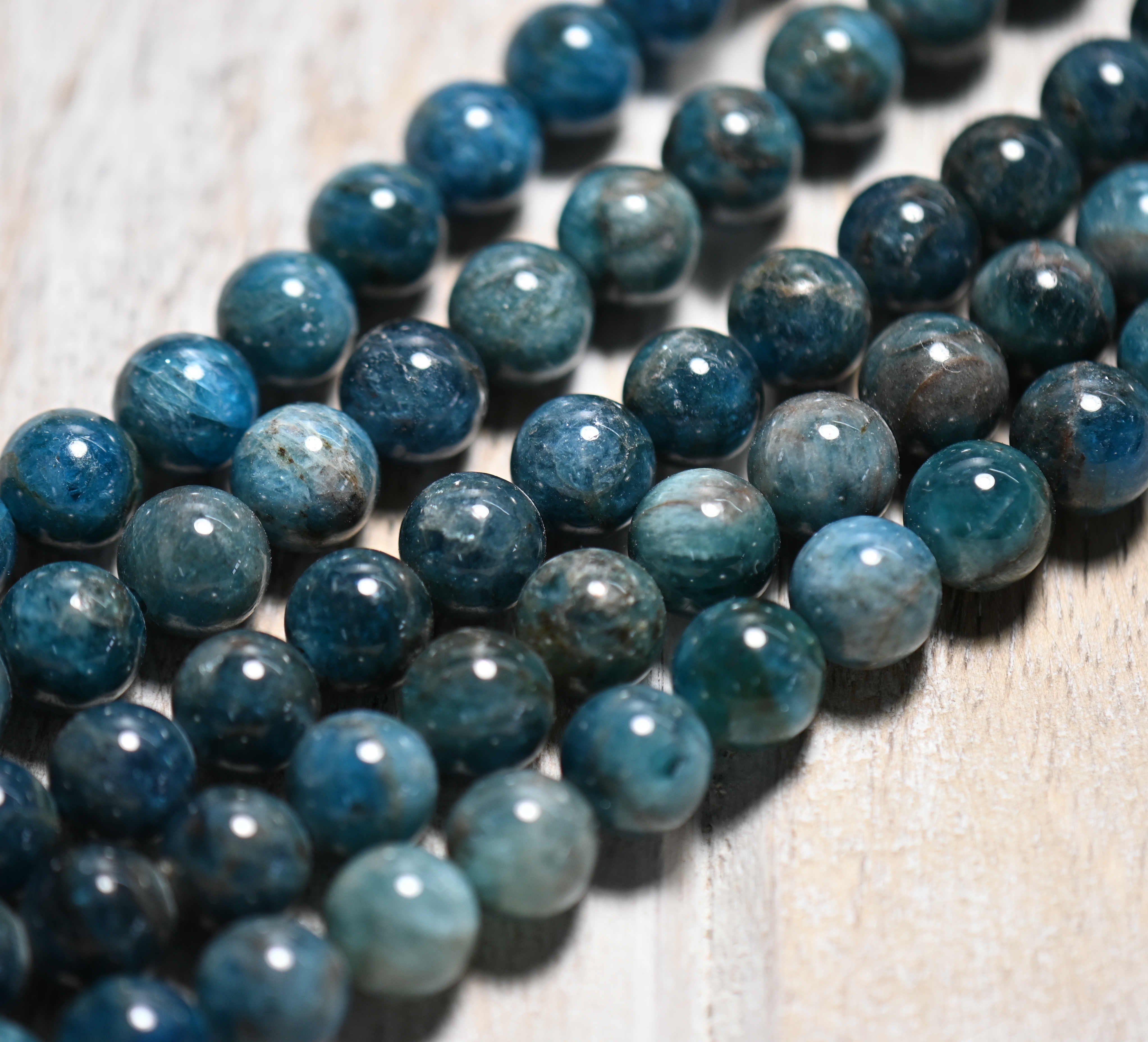 Apatite, 6mm, 8mm, 10mm. TWO Strands