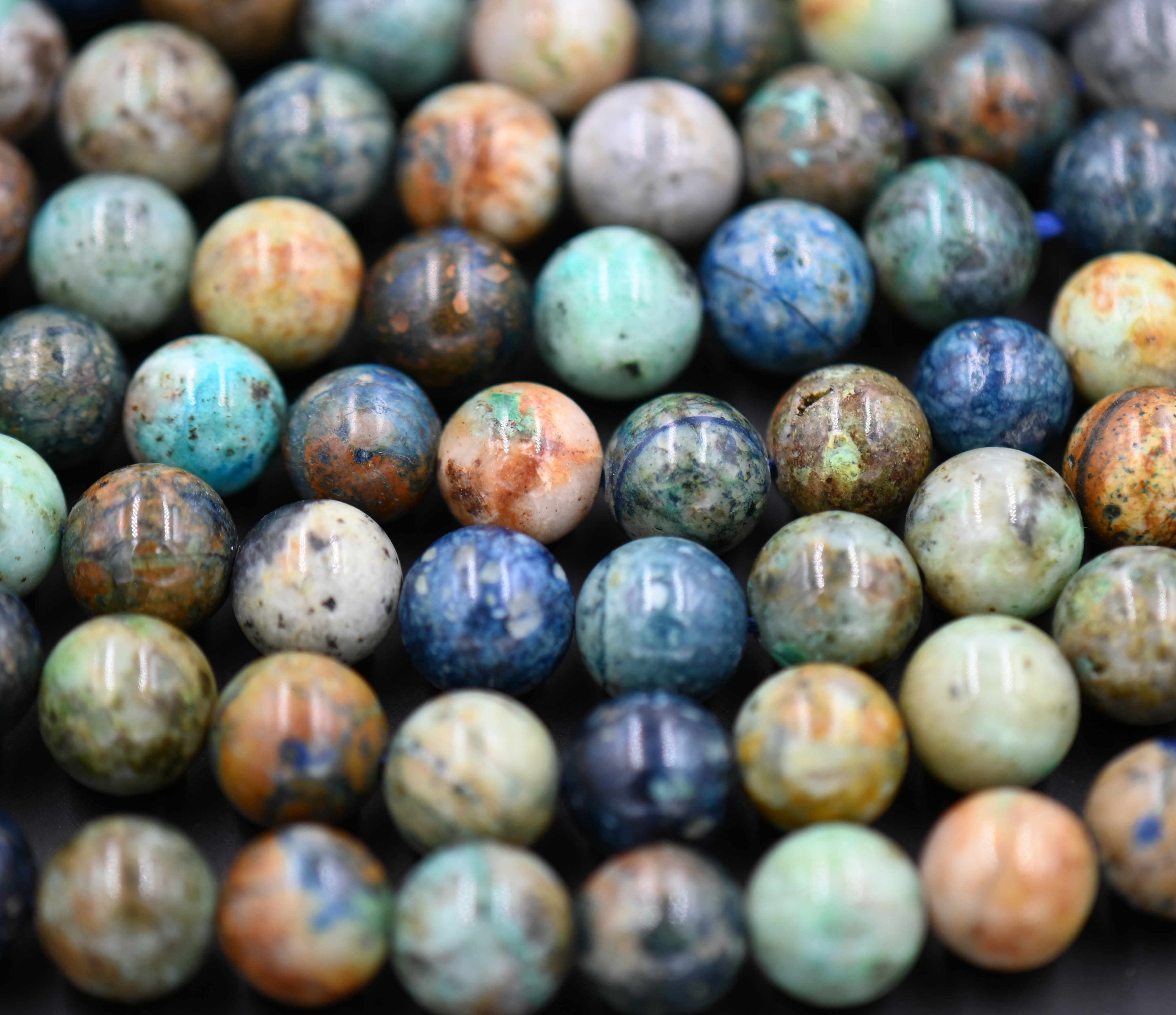 Azurite, 6mm, 8mm, 10mm