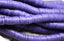 Flat Round Handmade Polymer Clay Bead Spacers, Purple, 6x1mm