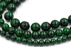 Dark Green Jade, 4mm, 6mm, 8mm, 10mm, 12mm Jade Round Beads in Opaque Finish -Full Strand