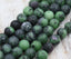 Matte Ruby in Zoisite 6mm 8mm 10mm, Full Strand